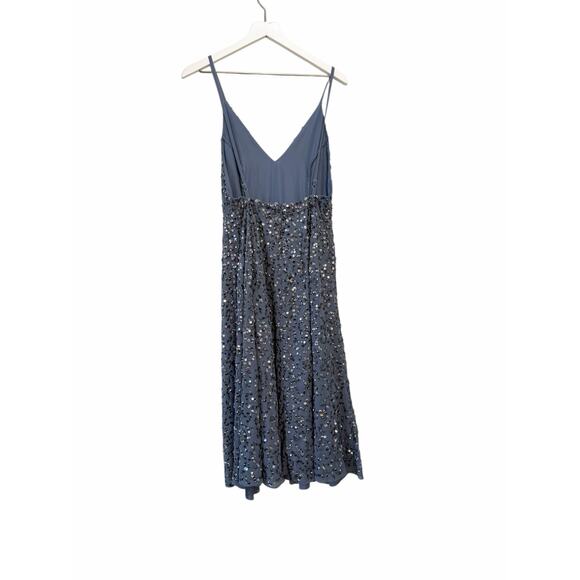 NWT ASOS Sequin Maxi Dress Blue Women’s Size 6 - Picture 8 of 11